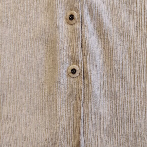 Lee David Blouse Womens 18/20w Ivory Linen Blend Lagan look Beachy vacation - Picture 10 of 14